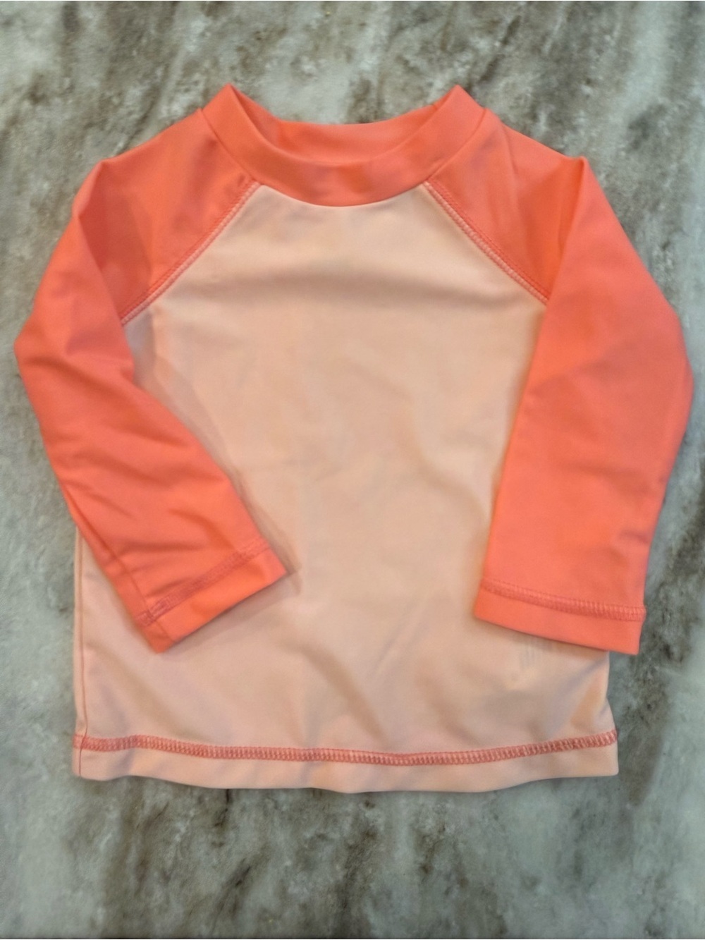 Cat & Jack Baby Rash Guard Swim Shirt Rashguard Pink Coral 3-6M UPF